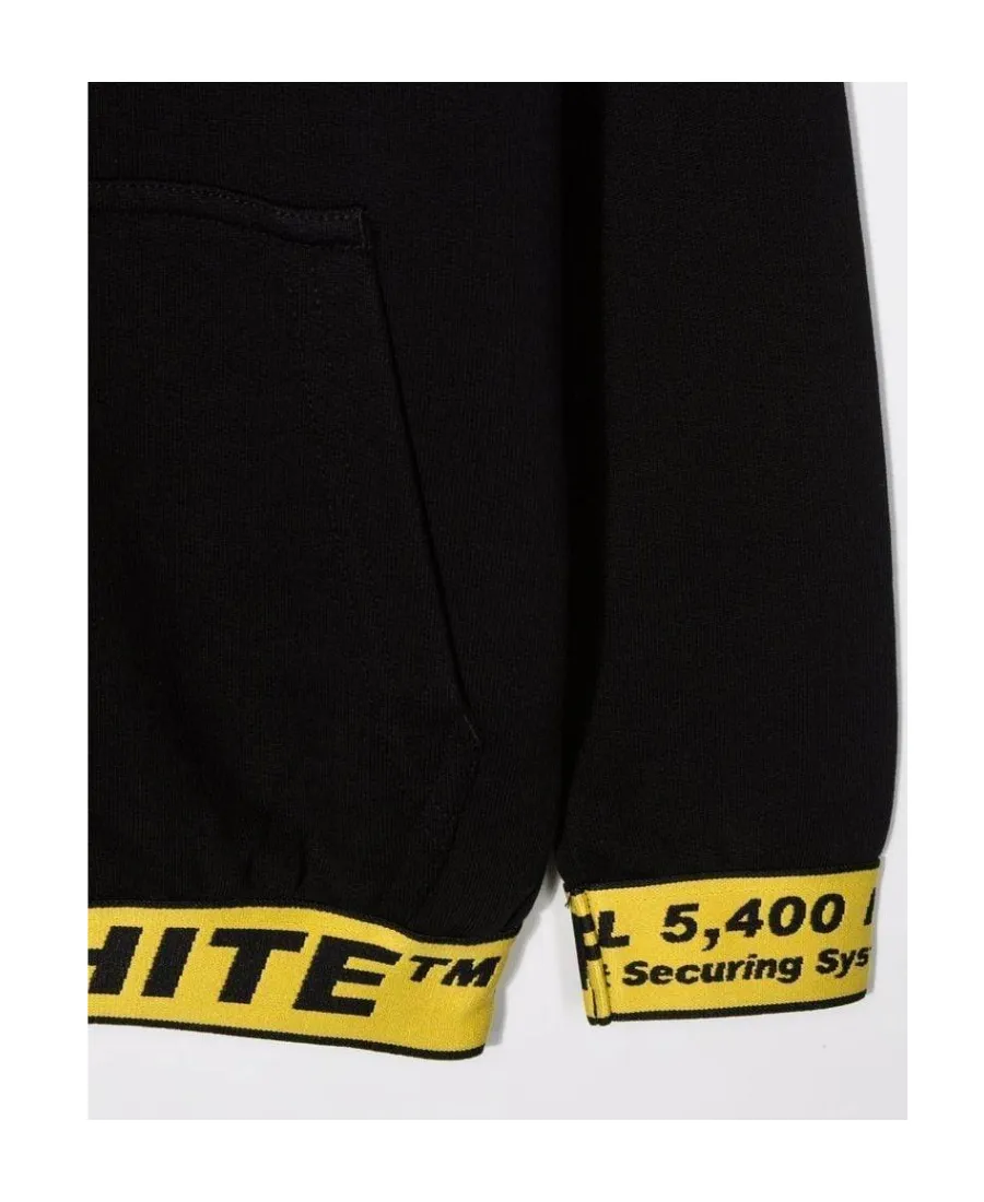 Off-White Kids Logo Embroidered Long Sleeved Hoodie