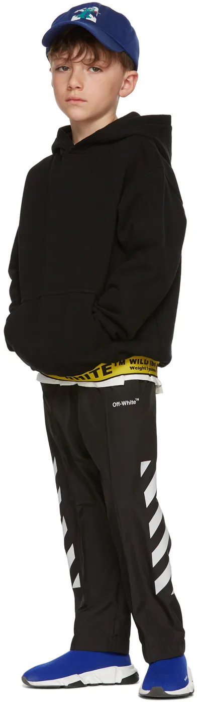 Off-White Kids Logo Embroidered Long Sleeved Hoodie