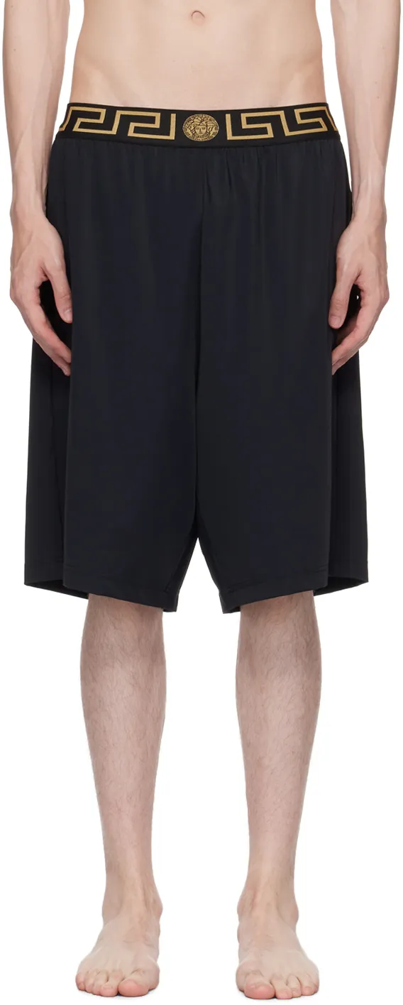 Versace La Greca Waistband Bermuda Shorts