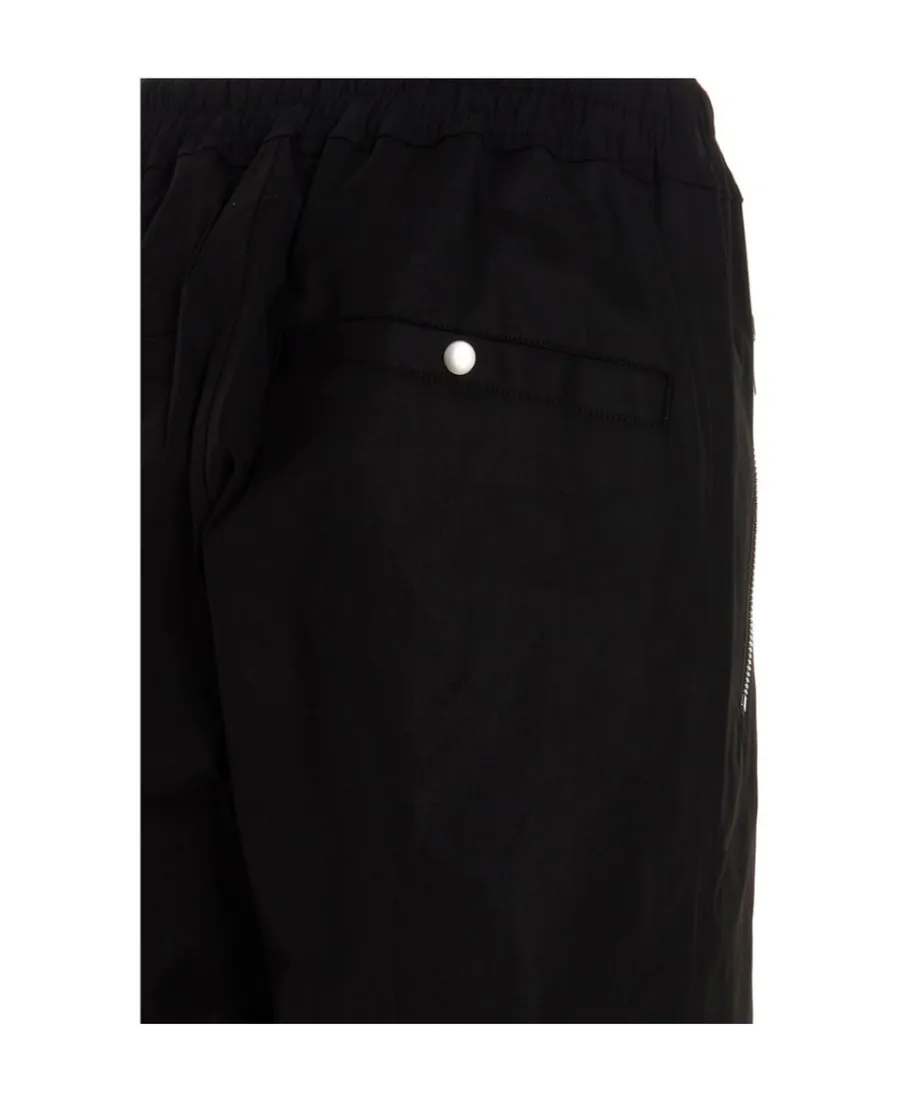 Rick Owens Drawstring Zip Detailed Track Pants