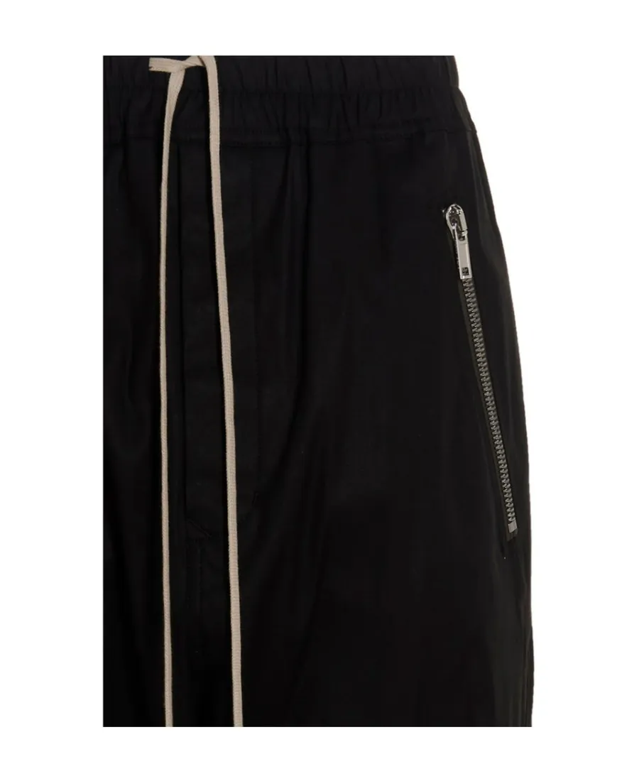 Rick Owens Drawstring Zip Detailed Track Pants