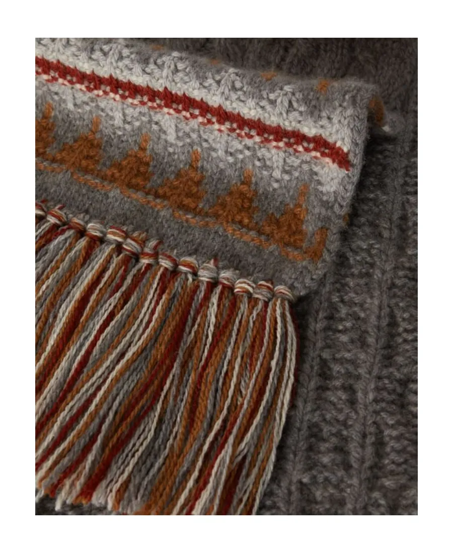 Cashmere Geometric Jacquard Scarf