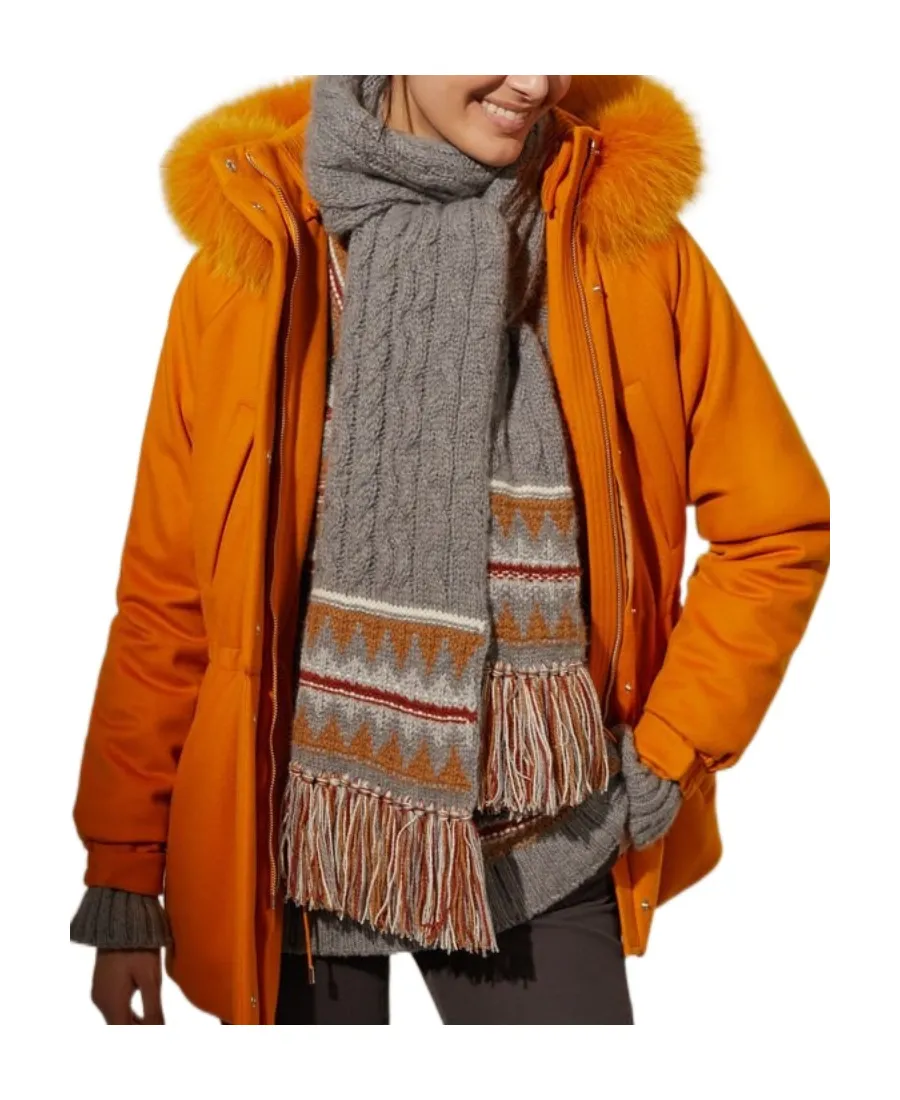 Cashmere Geometric Jacquard Scarf