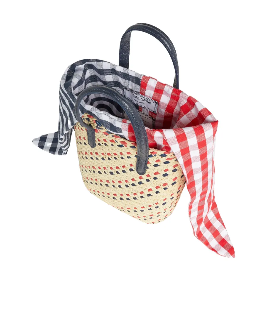 Mini Rwb-Stripe Embroidery Tote Bag