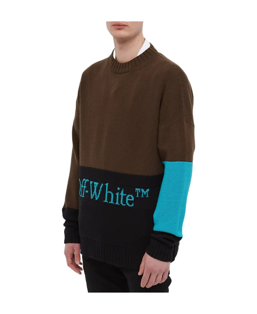 Colour-Block Logo Intarsia Jumper