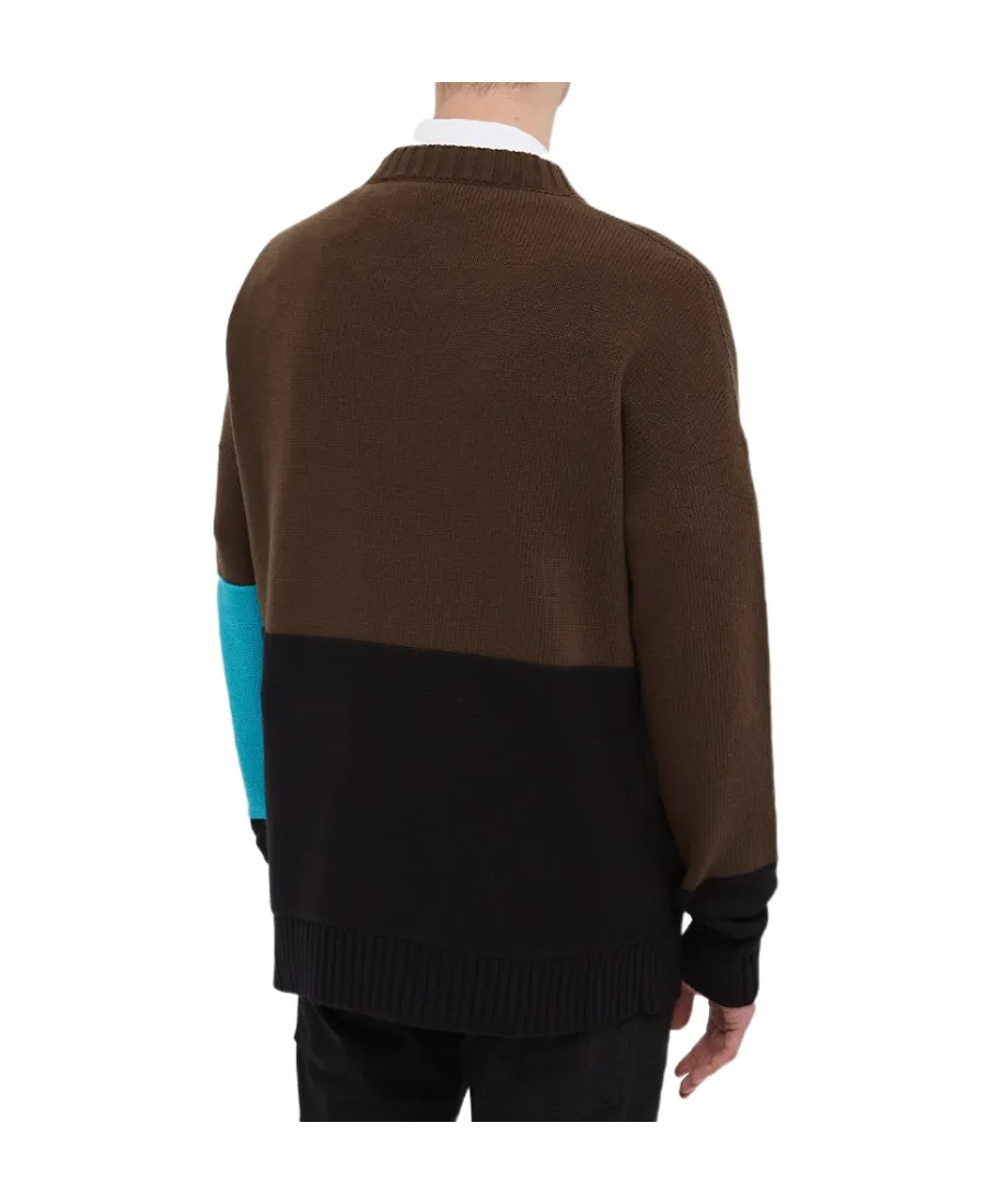 Colour-Block Logo Intarsia Jumper