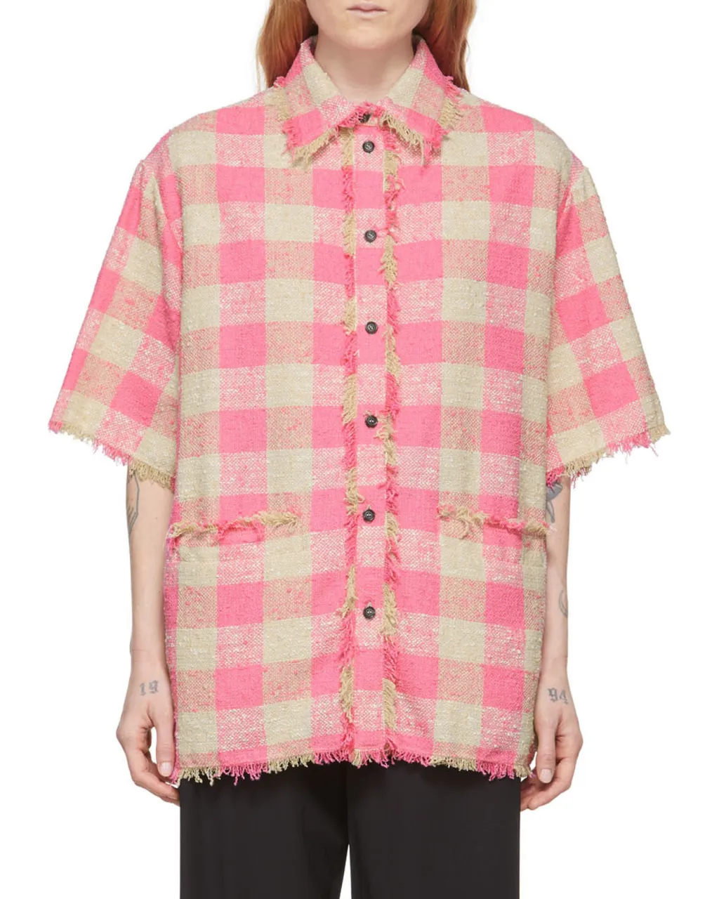 Msgm Checked Short-Sleeved Shirt