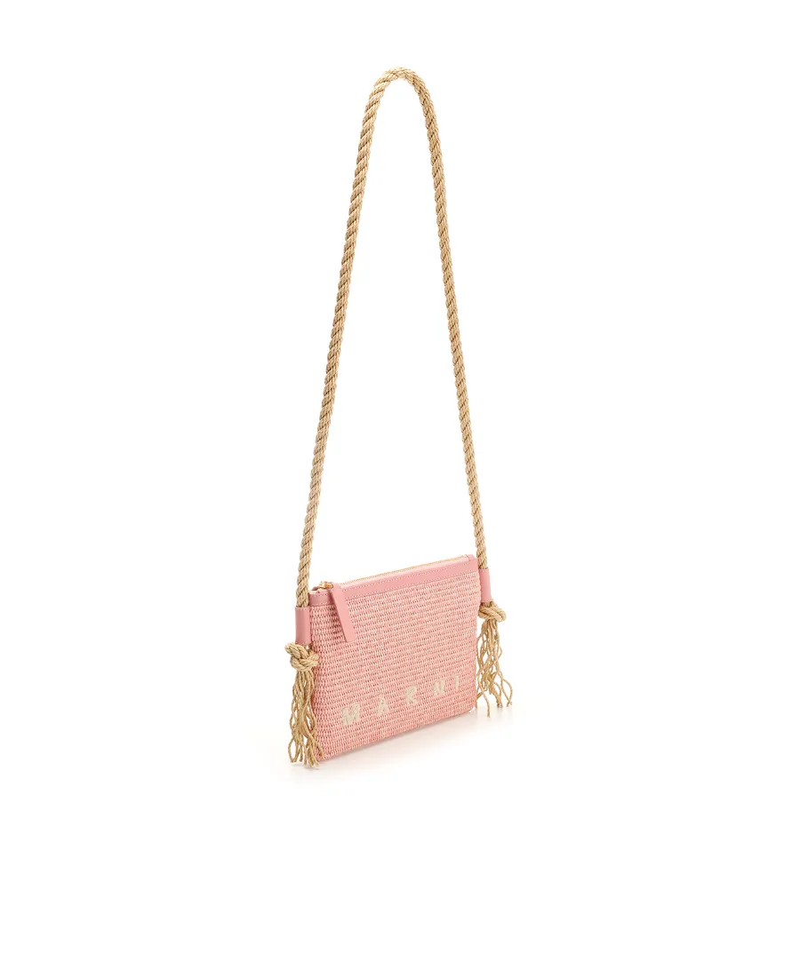 Marni Marcel Logo Embroidered Crossbody Bag