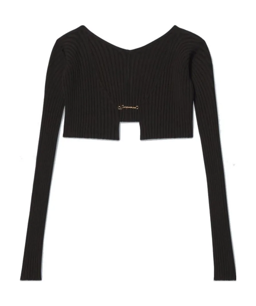 Jacquemus Ribbed Knit Cropped Cardigan