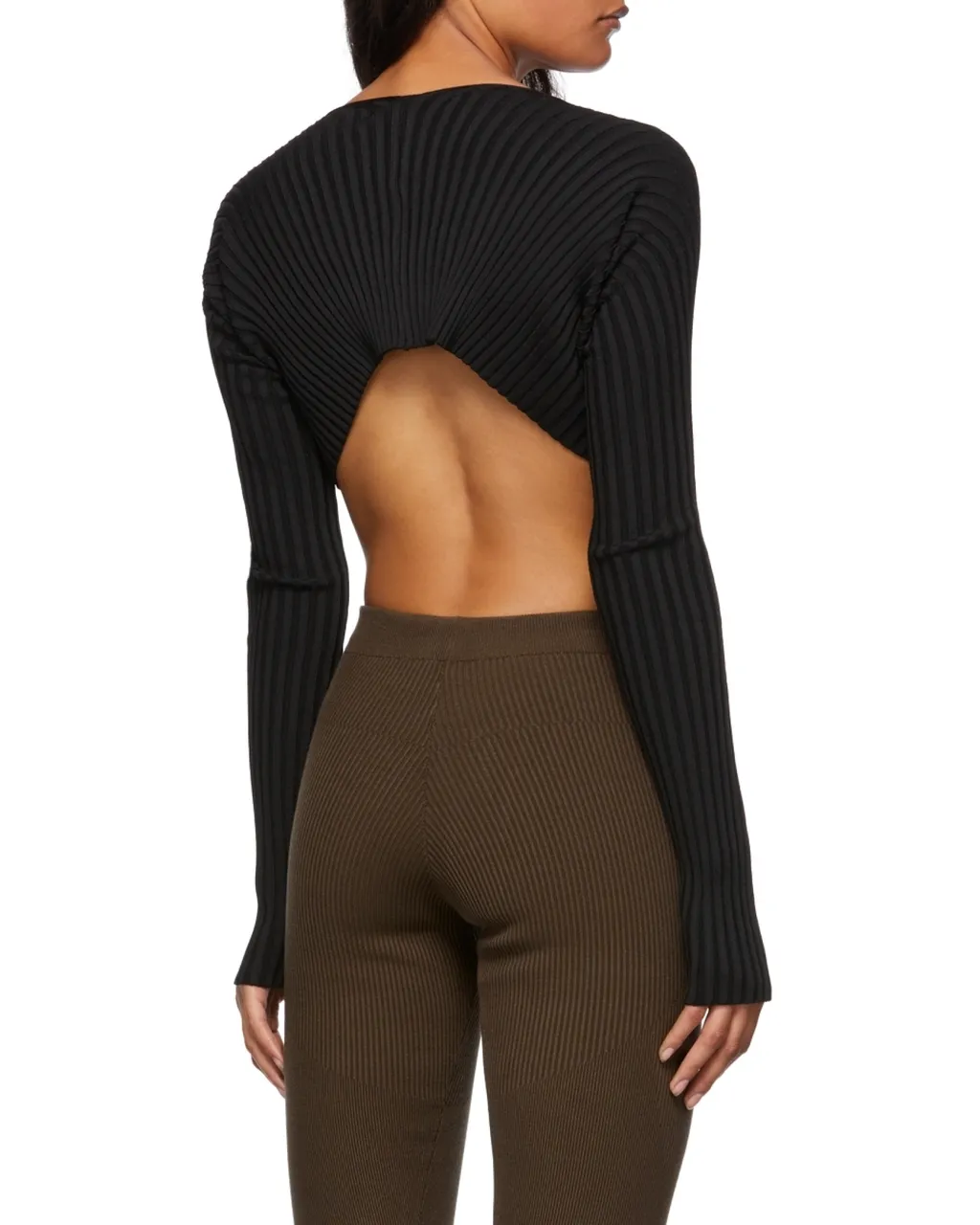 Jacquemus Ribbed Knit Cropped Cardigan