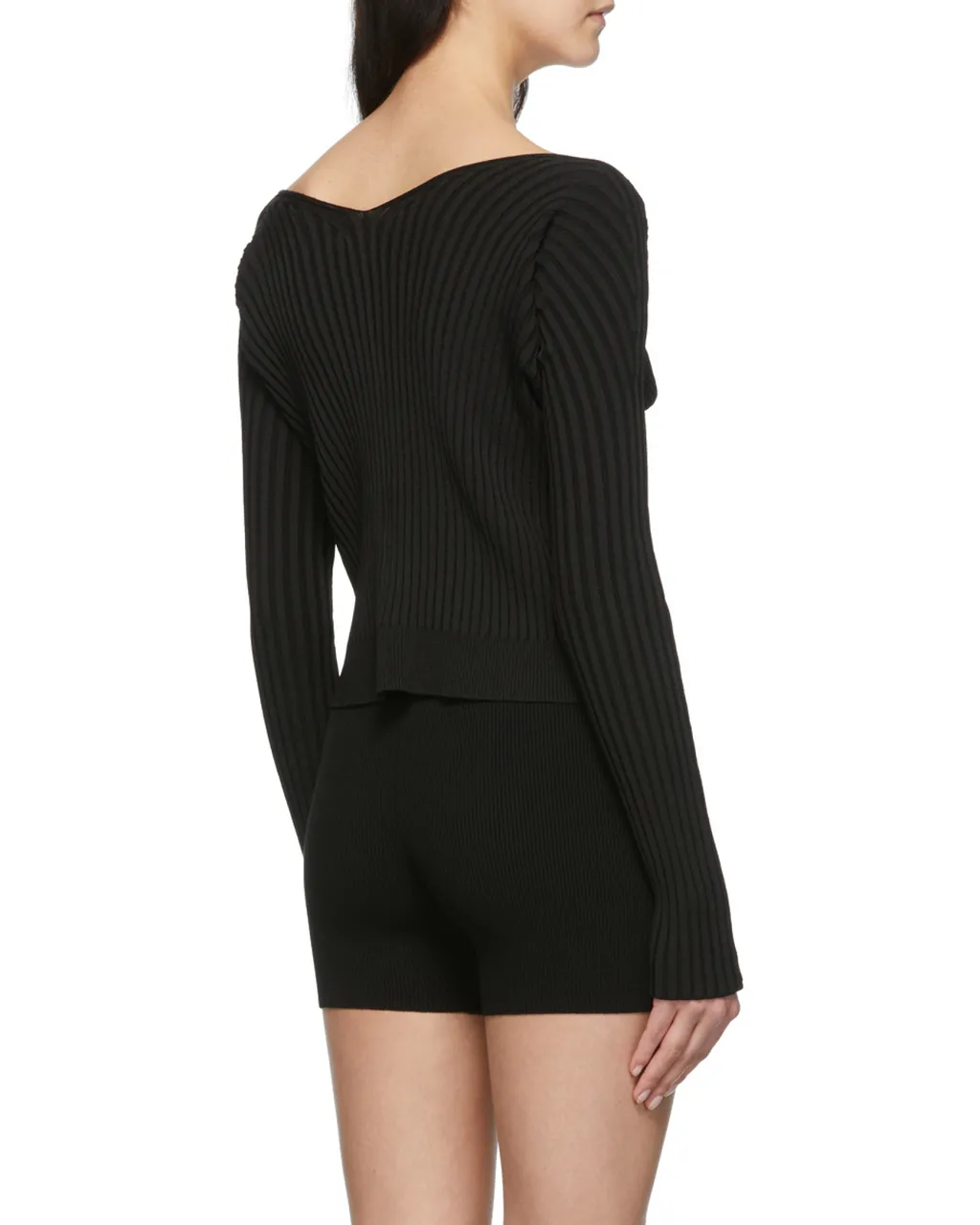 Jacquemus Ribbed Knit Cropped Cardigan