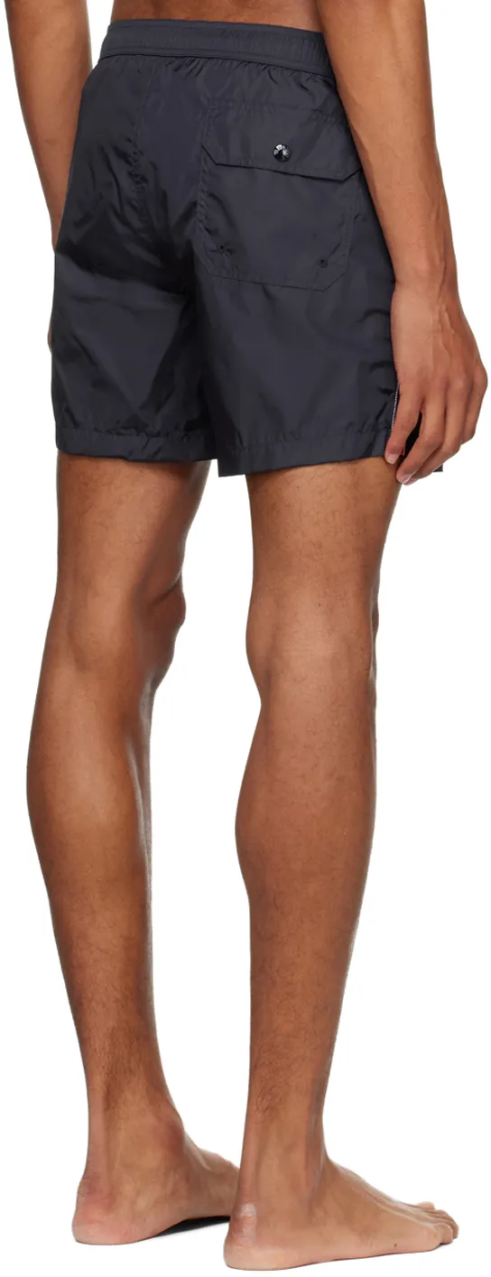 Moncler Logo Patch Stripe Detailed Swim Shorts
