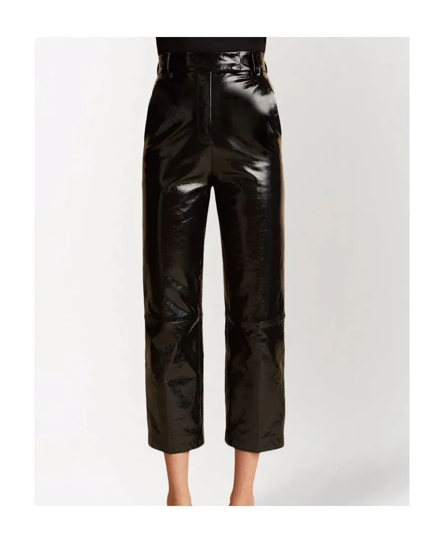 Black Straight Casual Pants