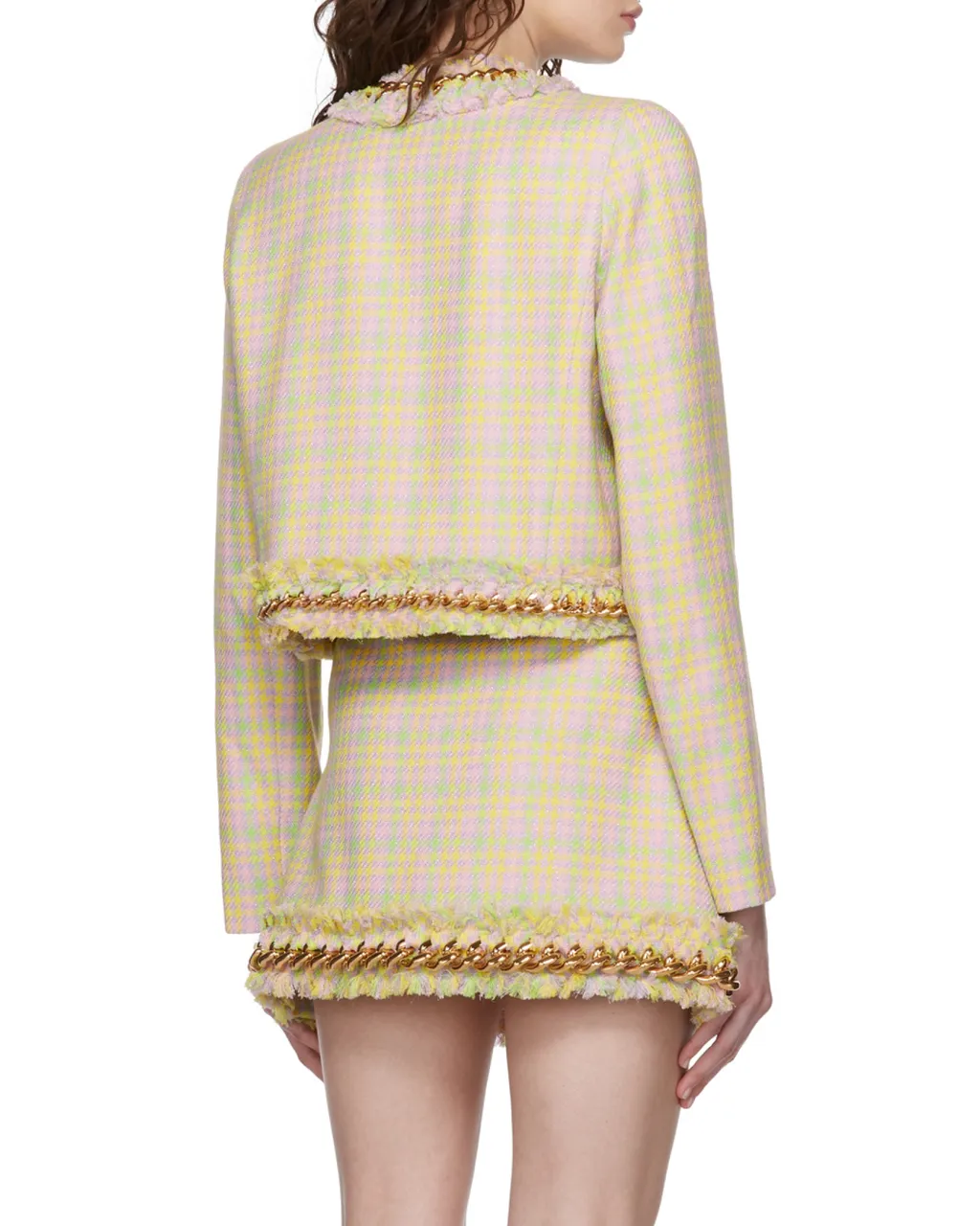Houndstooth-Print Tweed Jacket