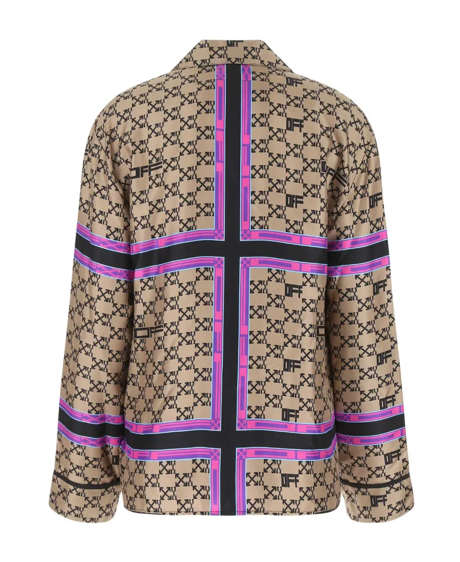 Monogram Pajama Shirt Brown Black