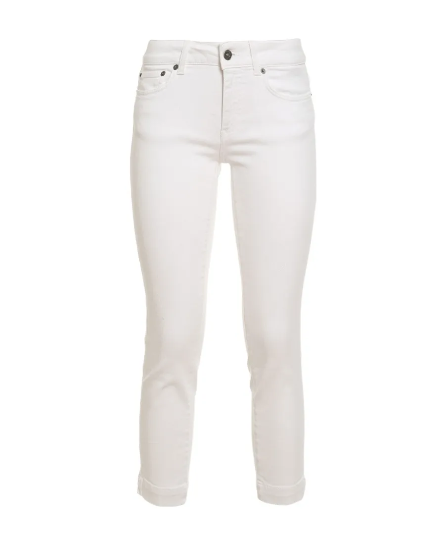 Dondup Mid-Rise Slim-Fit Cropped Jeans