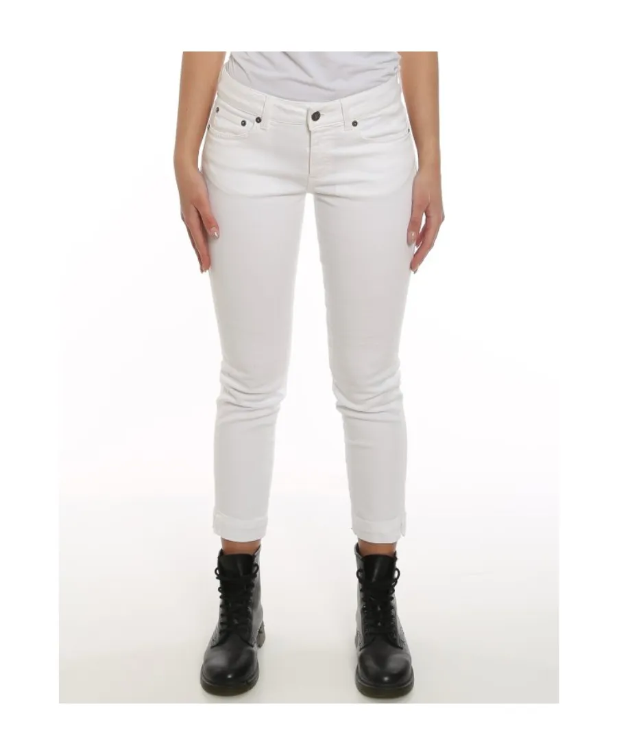 Dondup Mid-Rise Slim-Fit Cropped Jeans