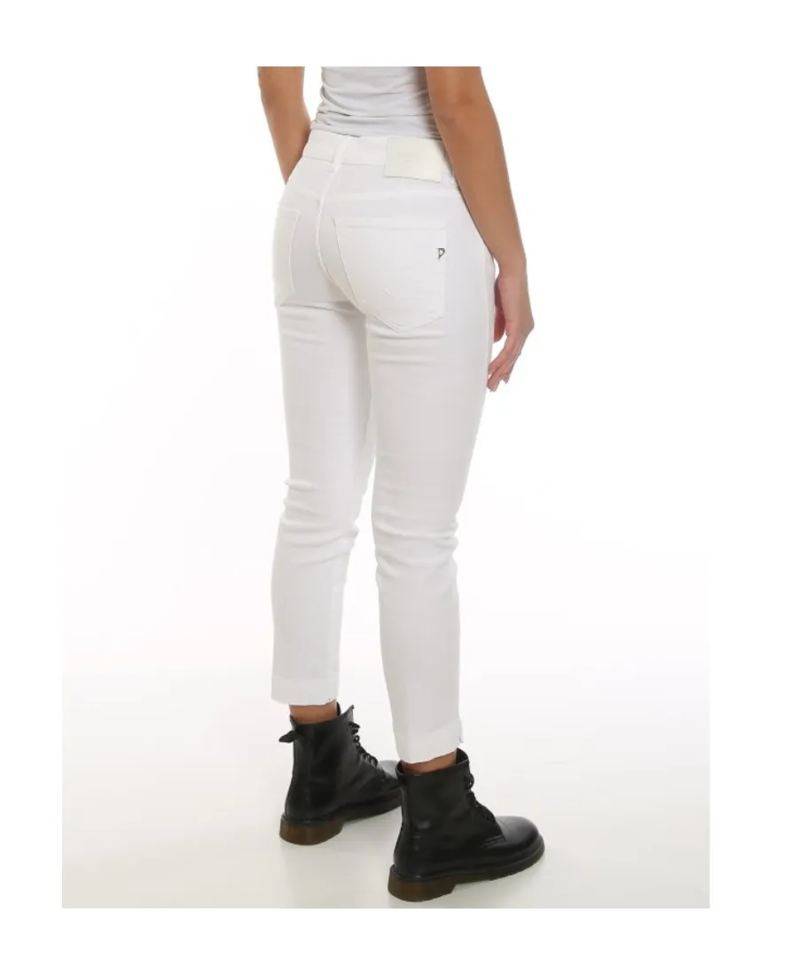 Dondup Mid-Rise Slim-Fit Cropped Jeans