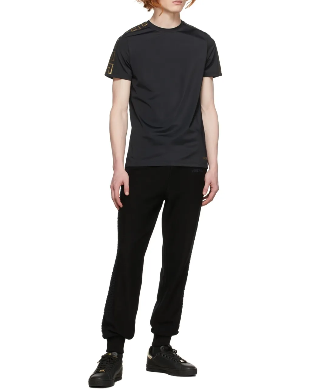 La Greca-Print Short-Sleeve T-Shirt