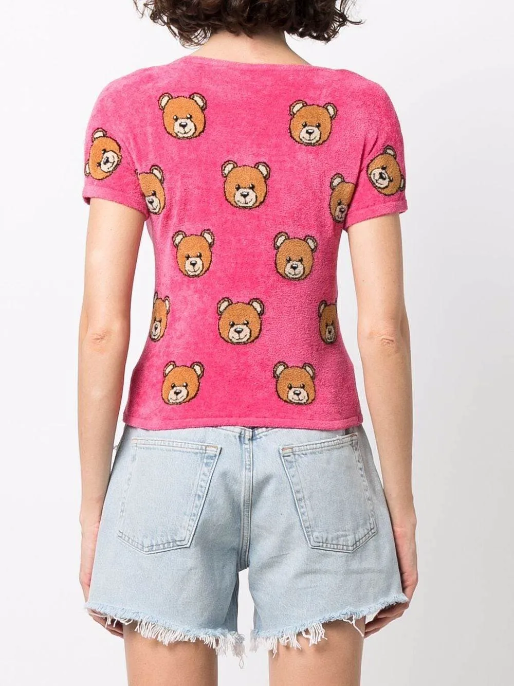 Teddy Bear-Print Brushed T-Shirt