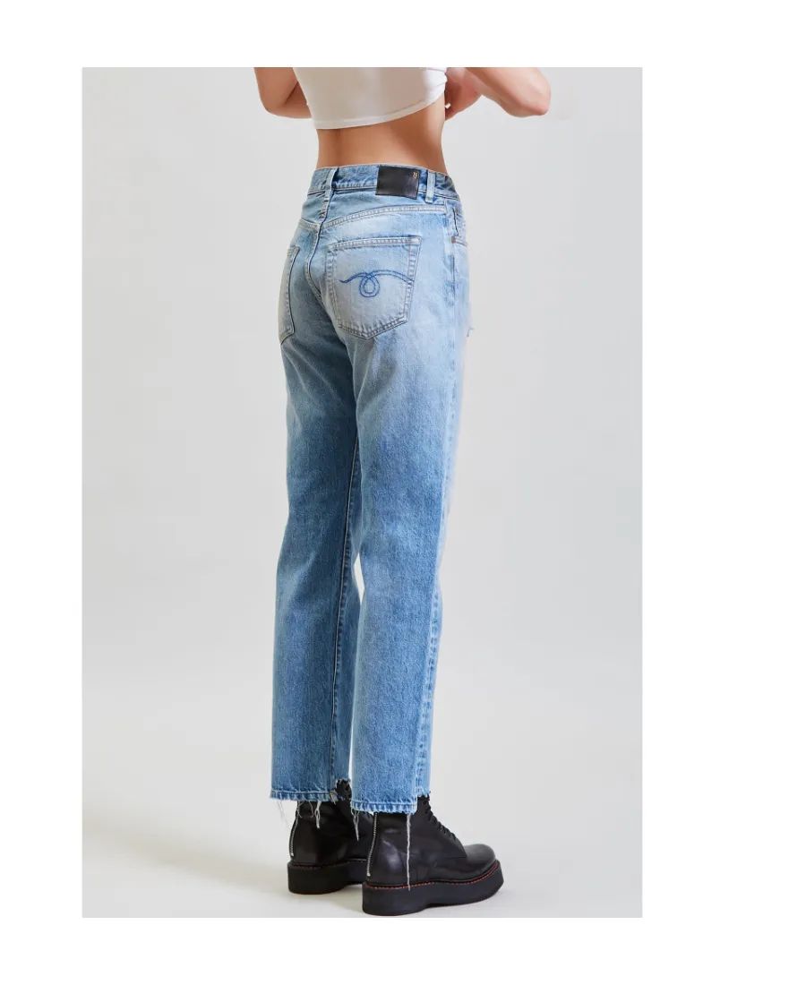 Retro Fengshui Washed Jeans