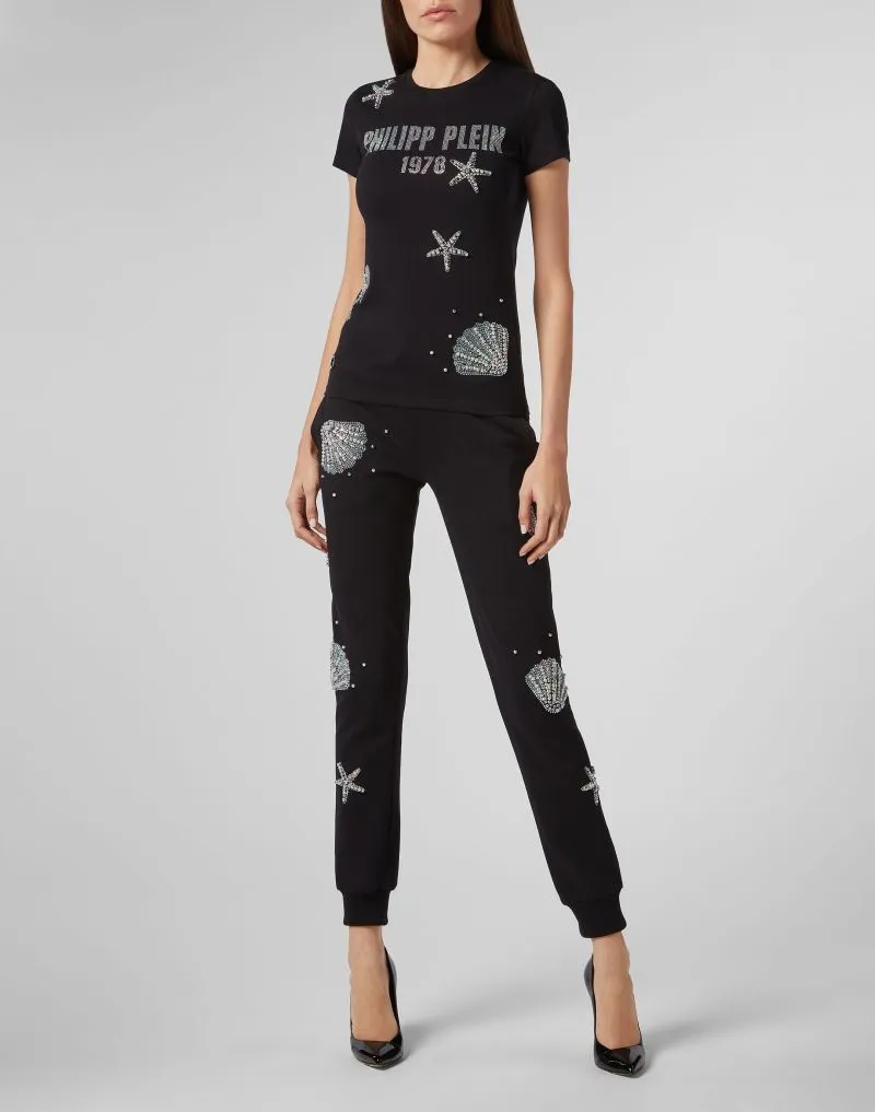 Crystal Pattern Short-Sleeved T-Shirt