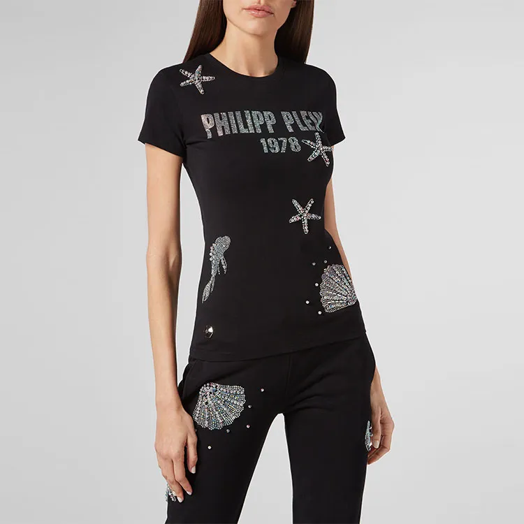 Crystal Pattern Short-Sleeved T-Shirt