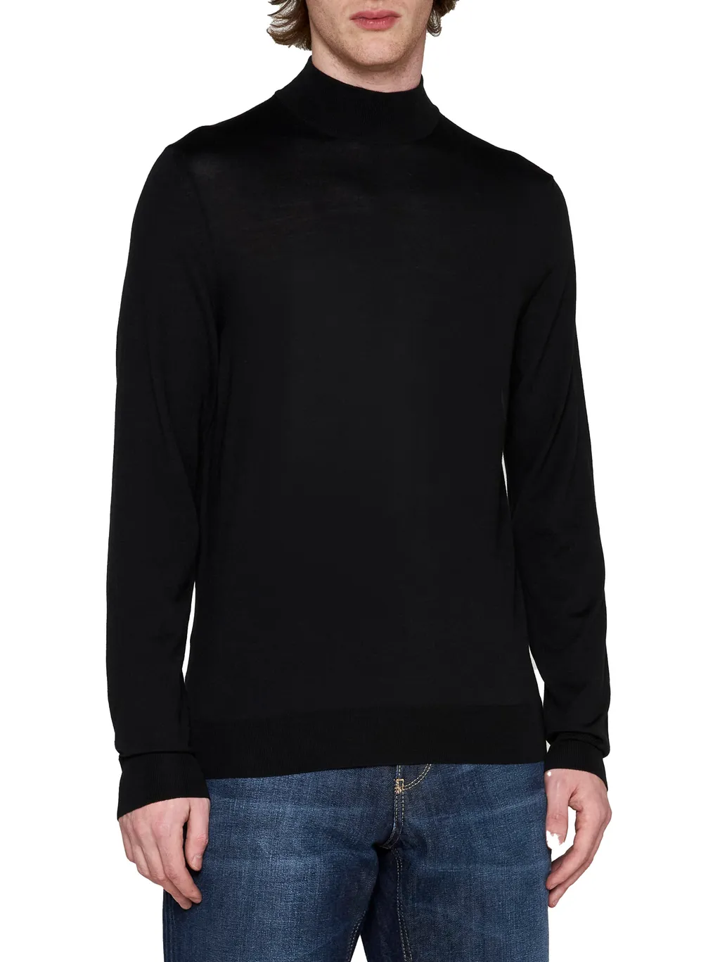 Mock-Neck Merino Jumper
