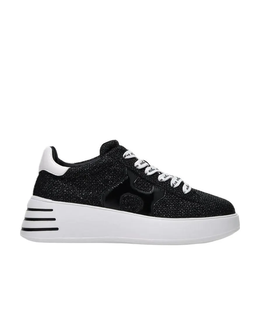 Hogan Crystal-Embellished Lace-Up Low-Top Sneakers