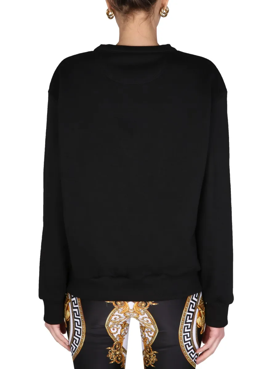 Versace Medusa Head-Printed Crewneck Sweatshirt