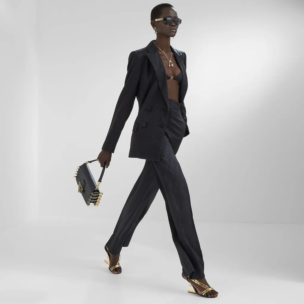 Fendi Ff Motif Double-Breasted Jacket