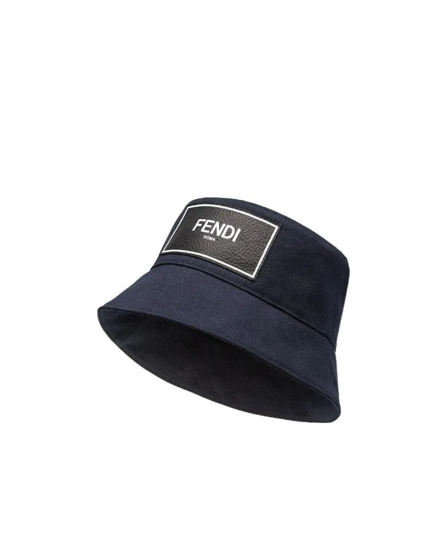 Fendi Roma Logo Patch Bucket Hat