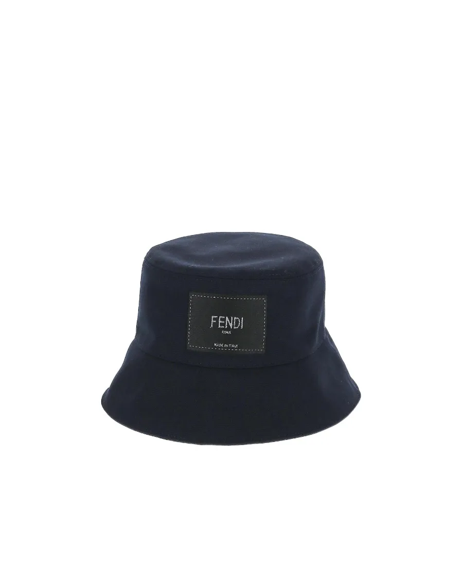 Fendi Roma Logo Patch Bucket Hat