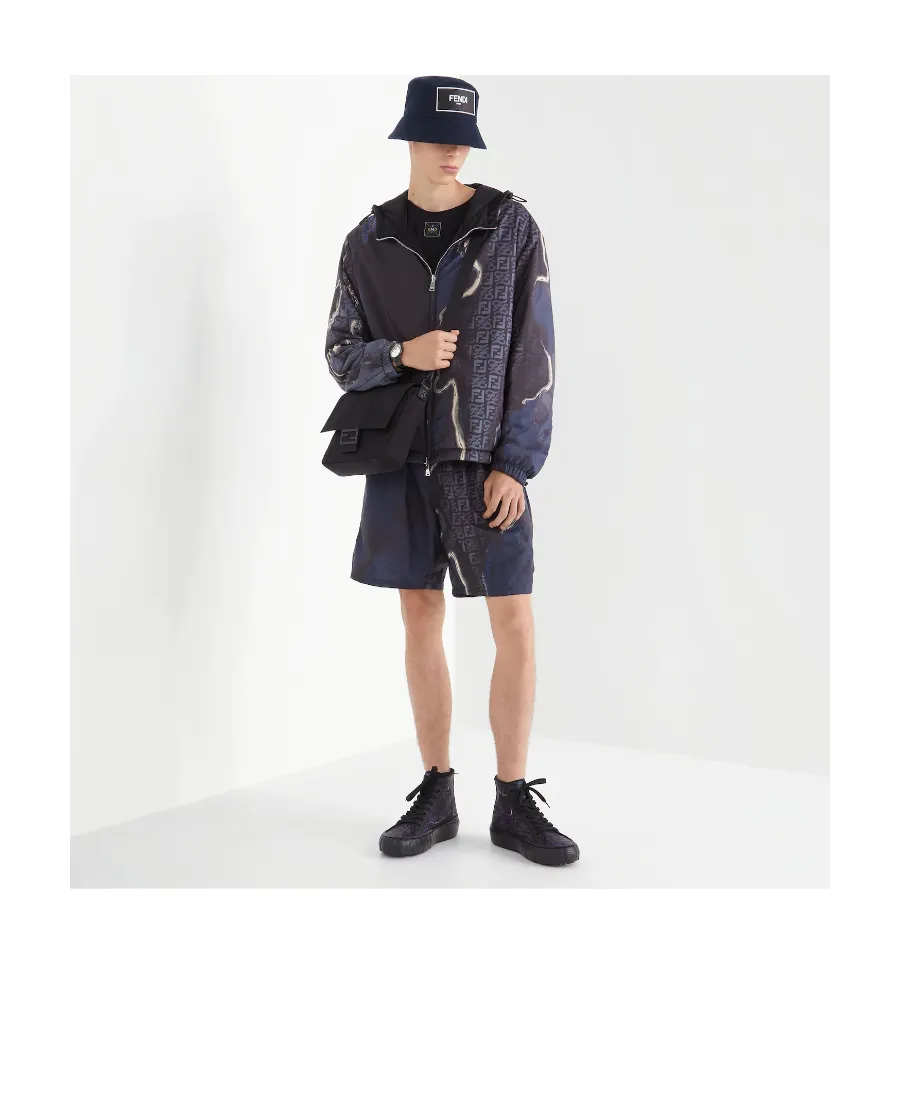 Fendi Roma Logo Patch Bucket Hat