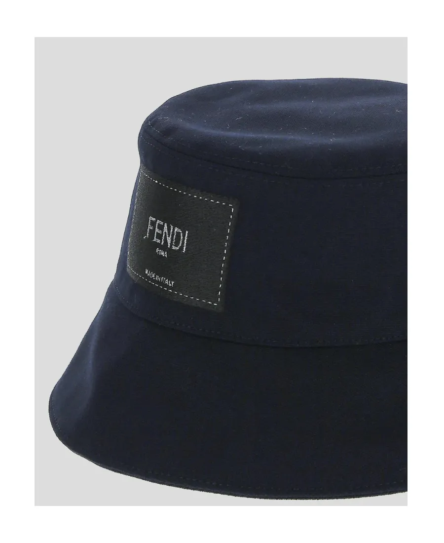 Fendi Roma Logo Patch Bucket Hat
