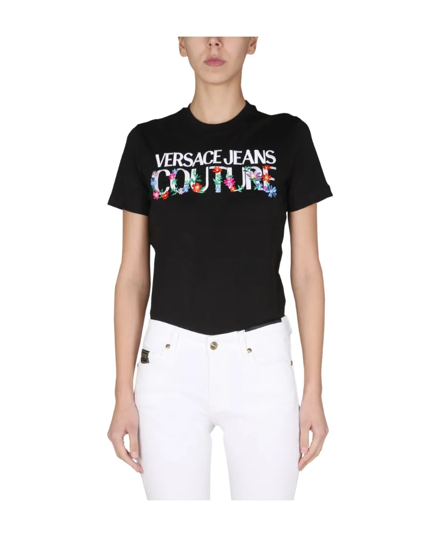 Floral-Embroidered Cotton T-Shirt