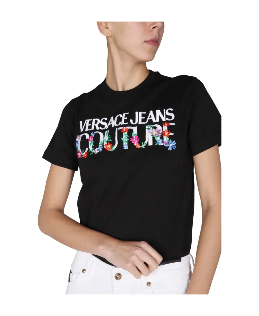 Floral-Embroidered Cotton T-Shirt
