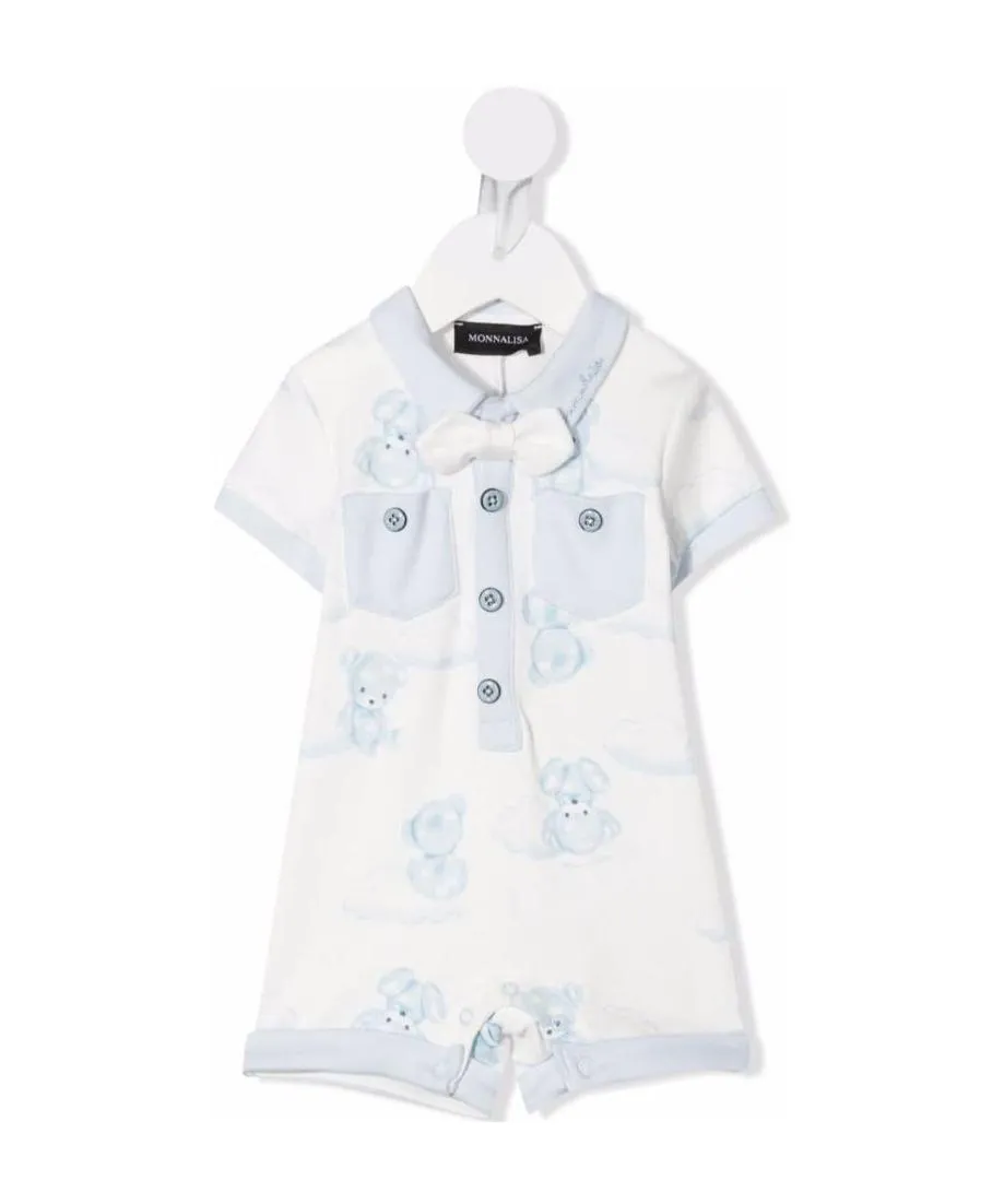 Embroidered Short-Sleeve Babygrow