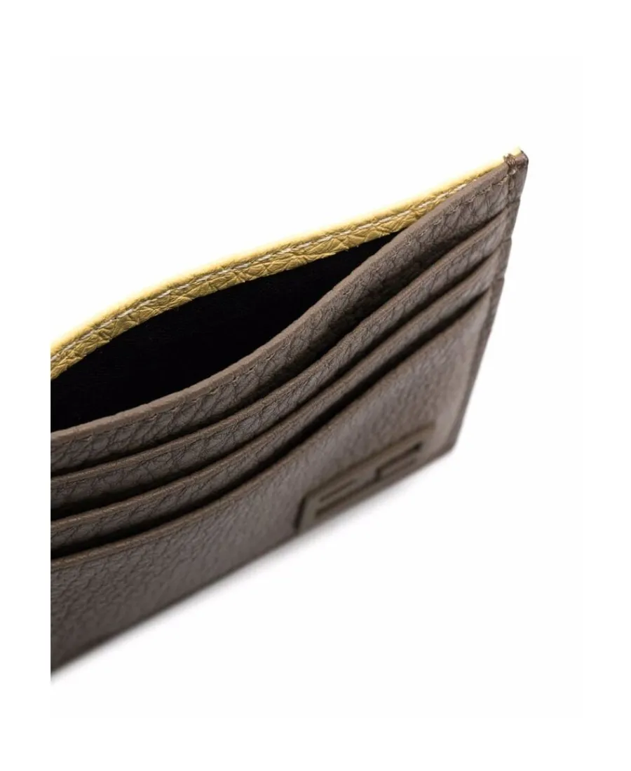Two-Tone Leather Card Holder