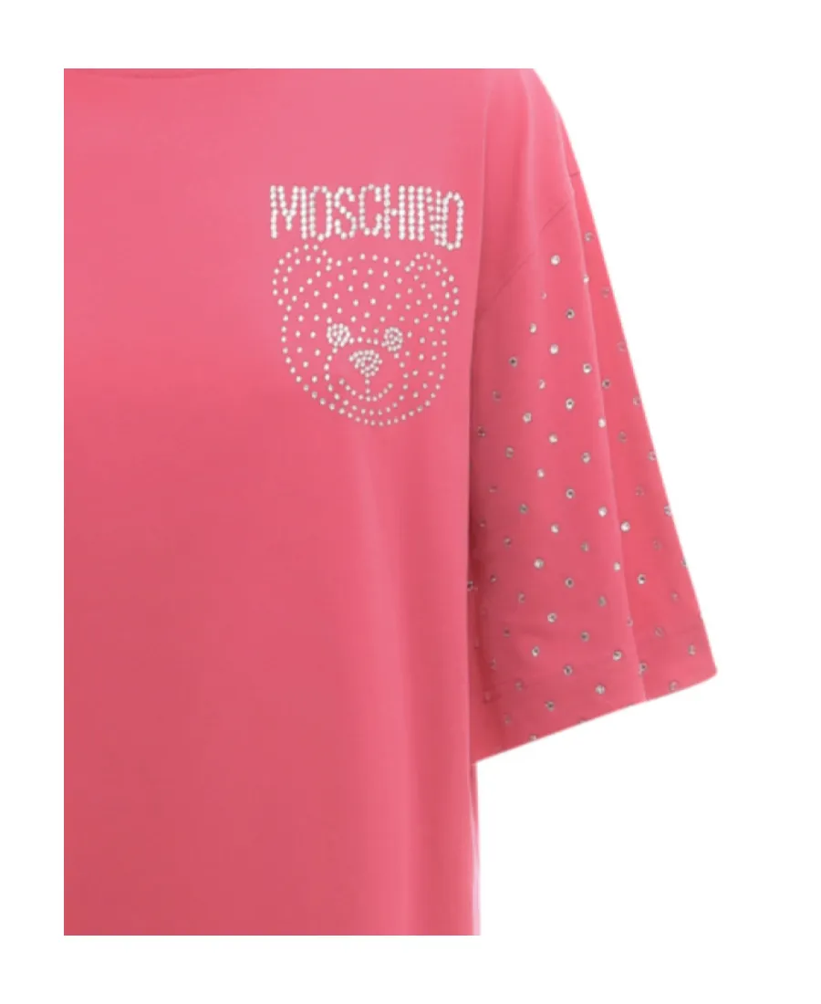 Crystal-Embellished Teddy Logo T-Shirt Dress