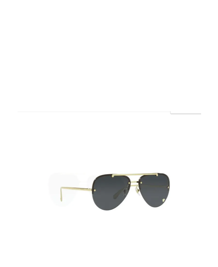 Versace Eyewear Medusa Glam Aviator Frame Sunglasses