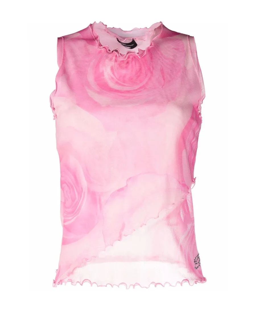 Rose-Print Tank Top
