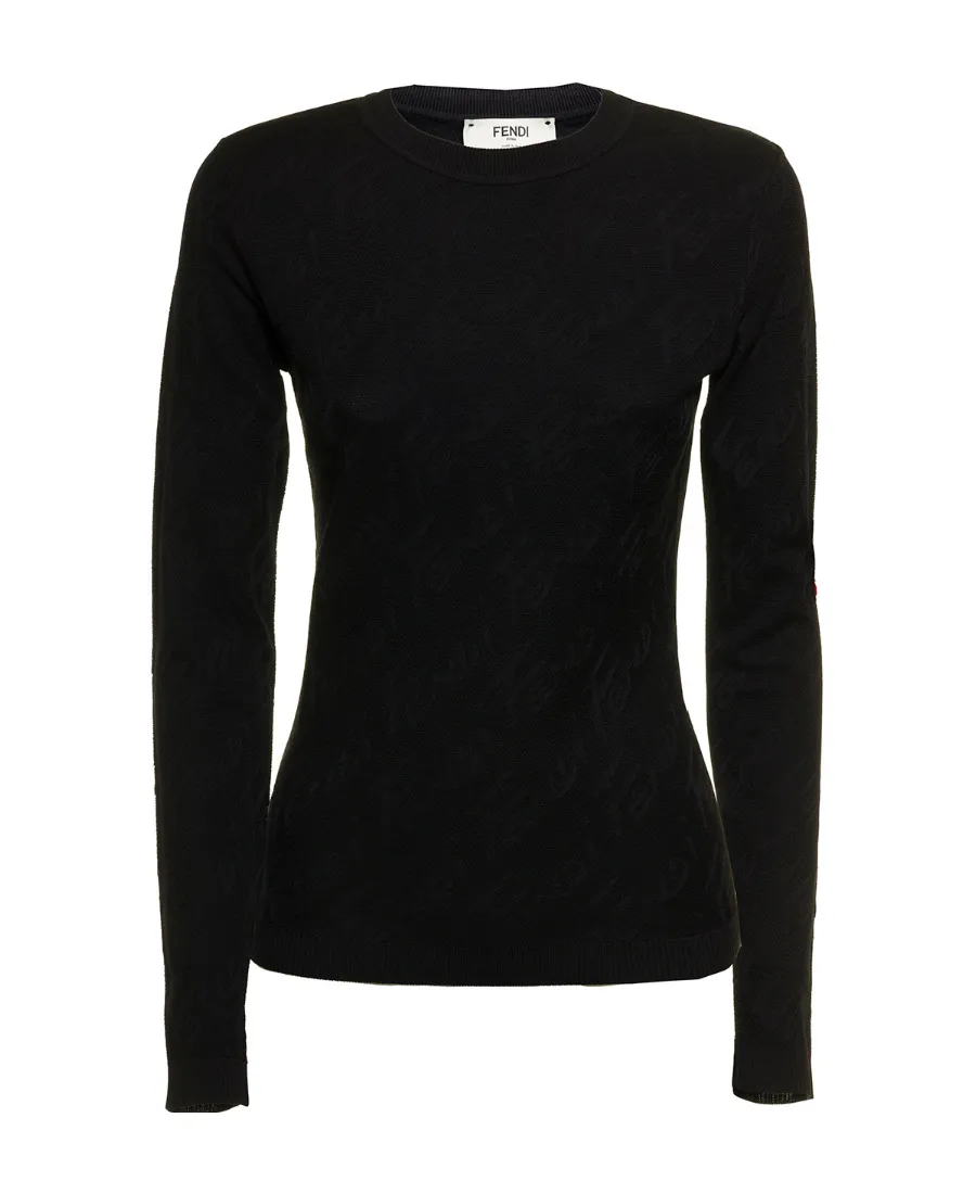 Logo-Embellished Knitted Top
