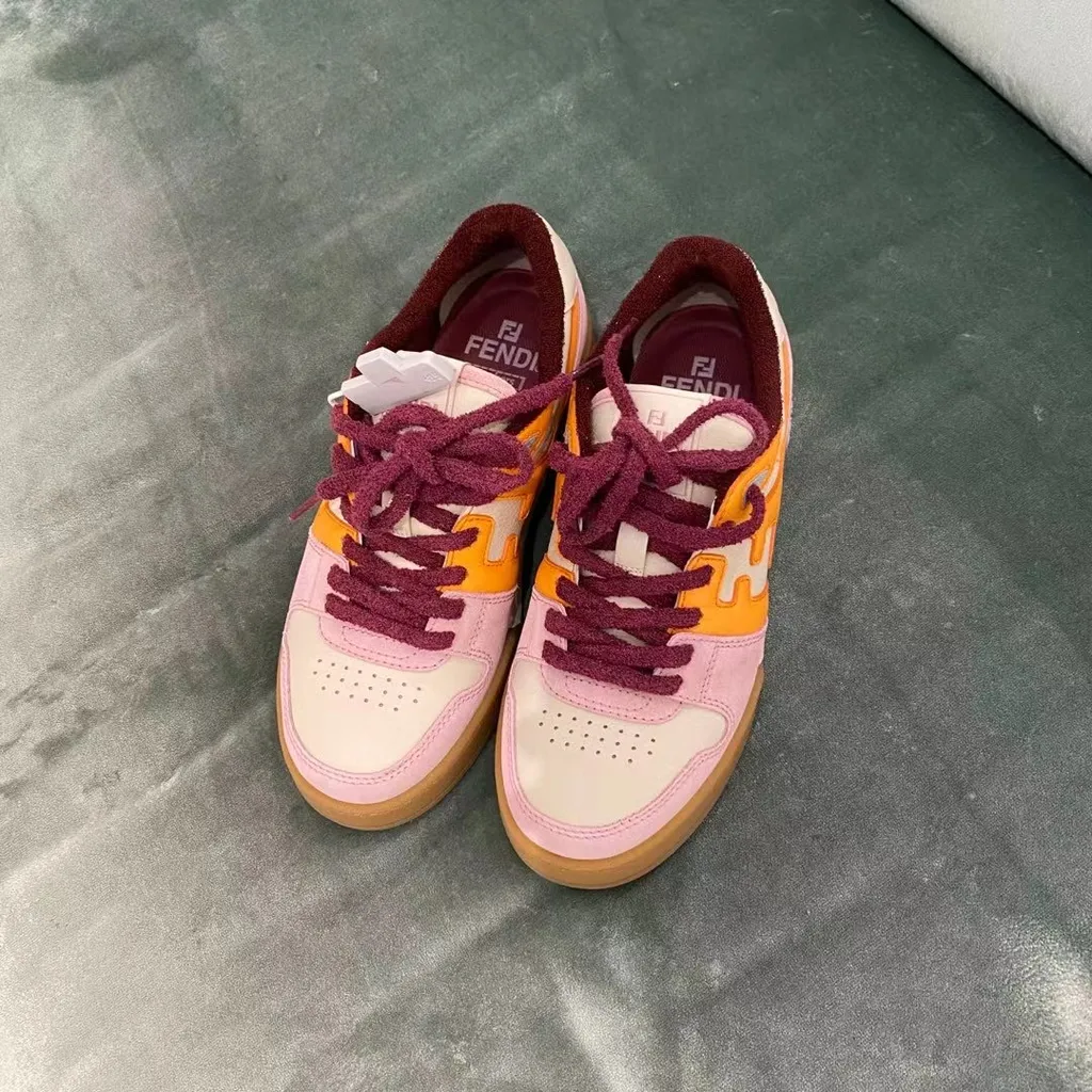 Pink Suede Low-Tops