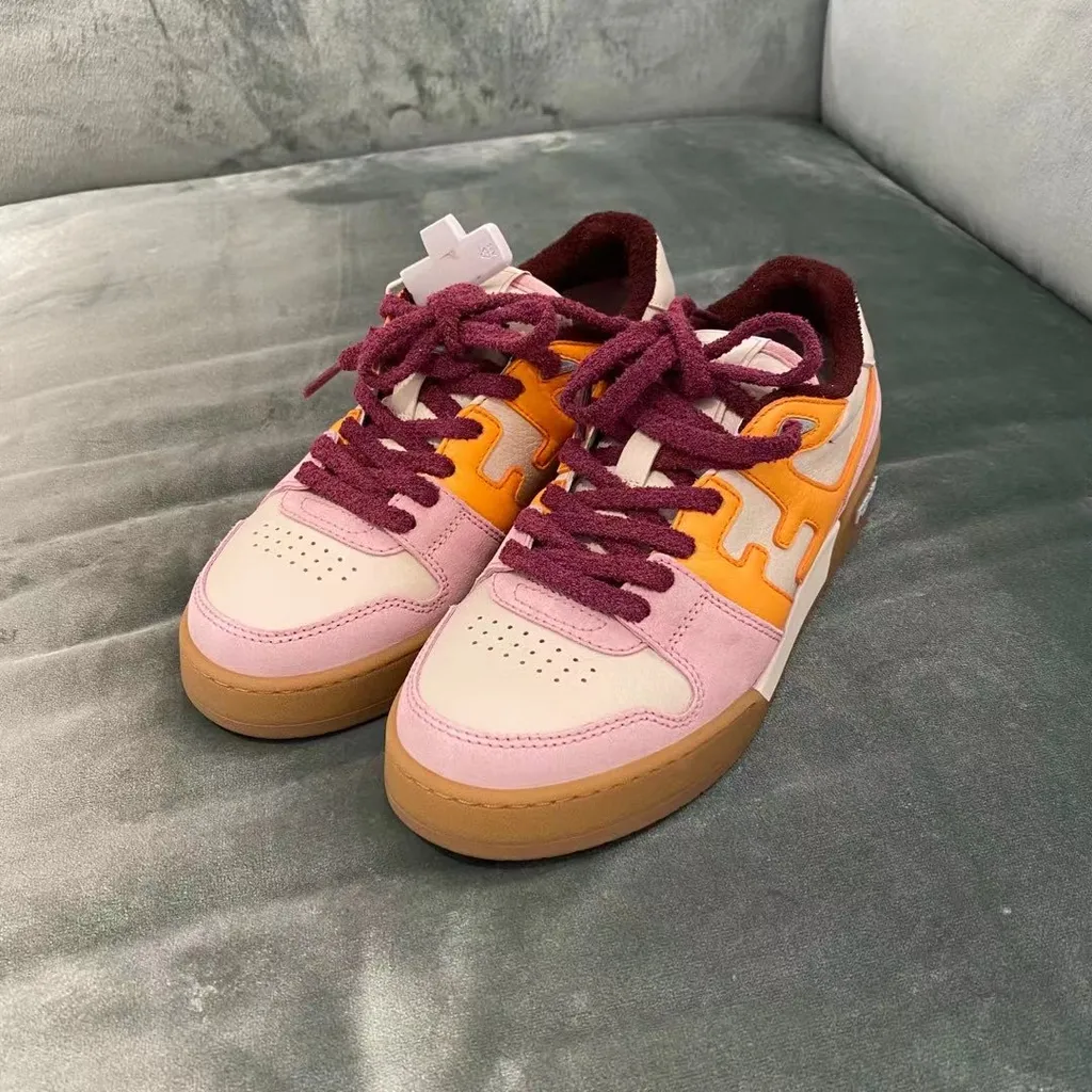 Pink Suede Low-Tops