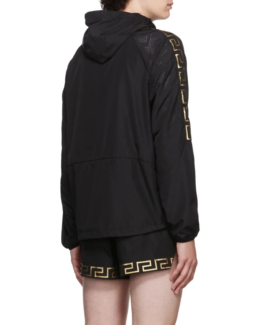 La Greca-Print Zip-Fastening Hoodie