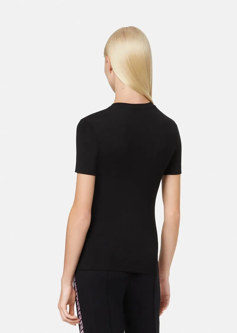 Crystal-Embellished Medusa Head T-Shirt