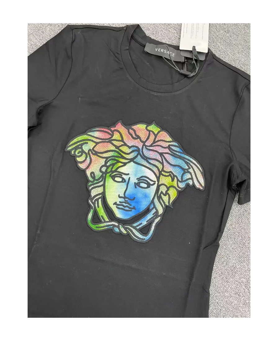 Crystal-Embellished Medusa Head T-Shirt
