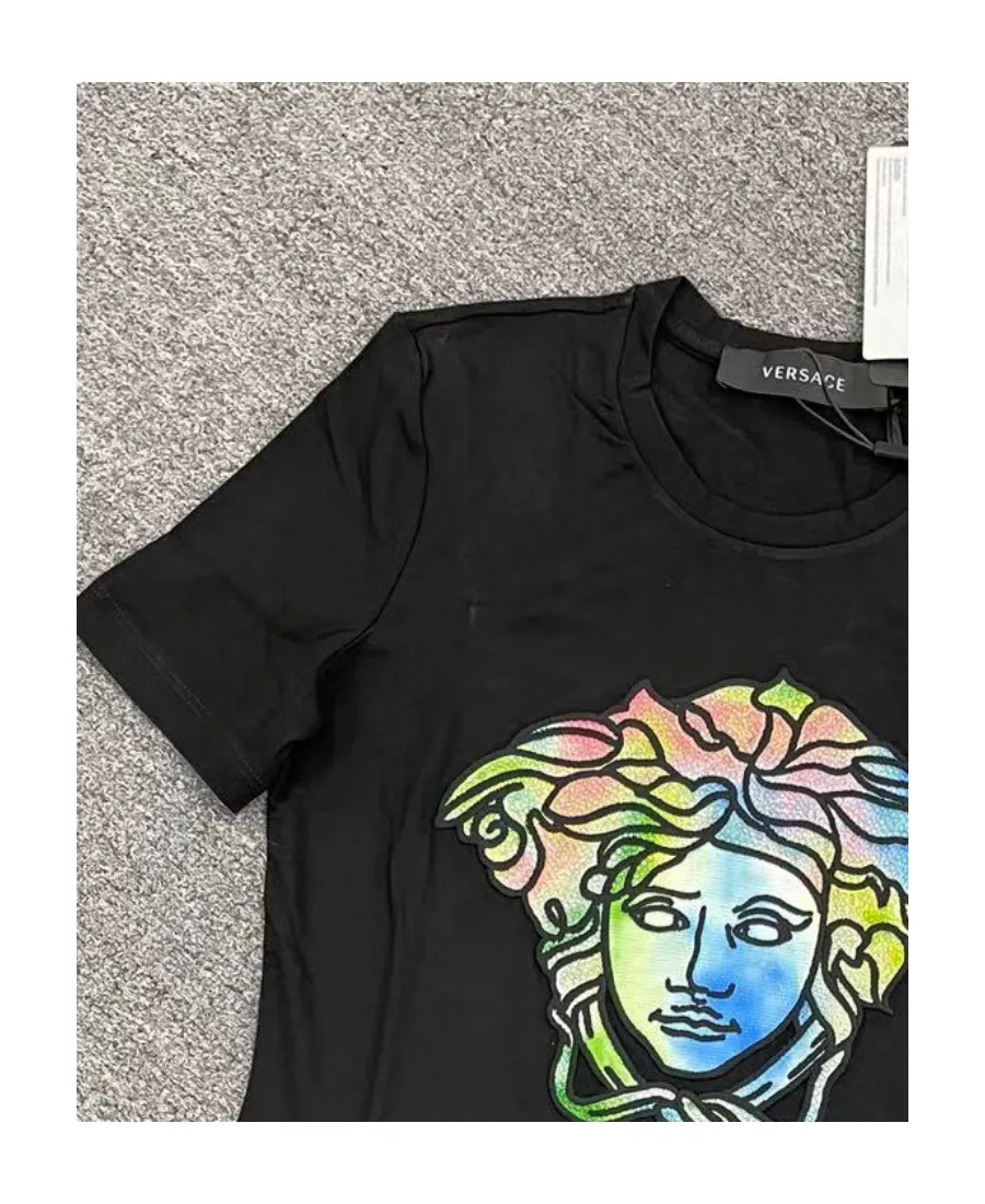 Crystal-Embellished Medusa Head T-Shirt