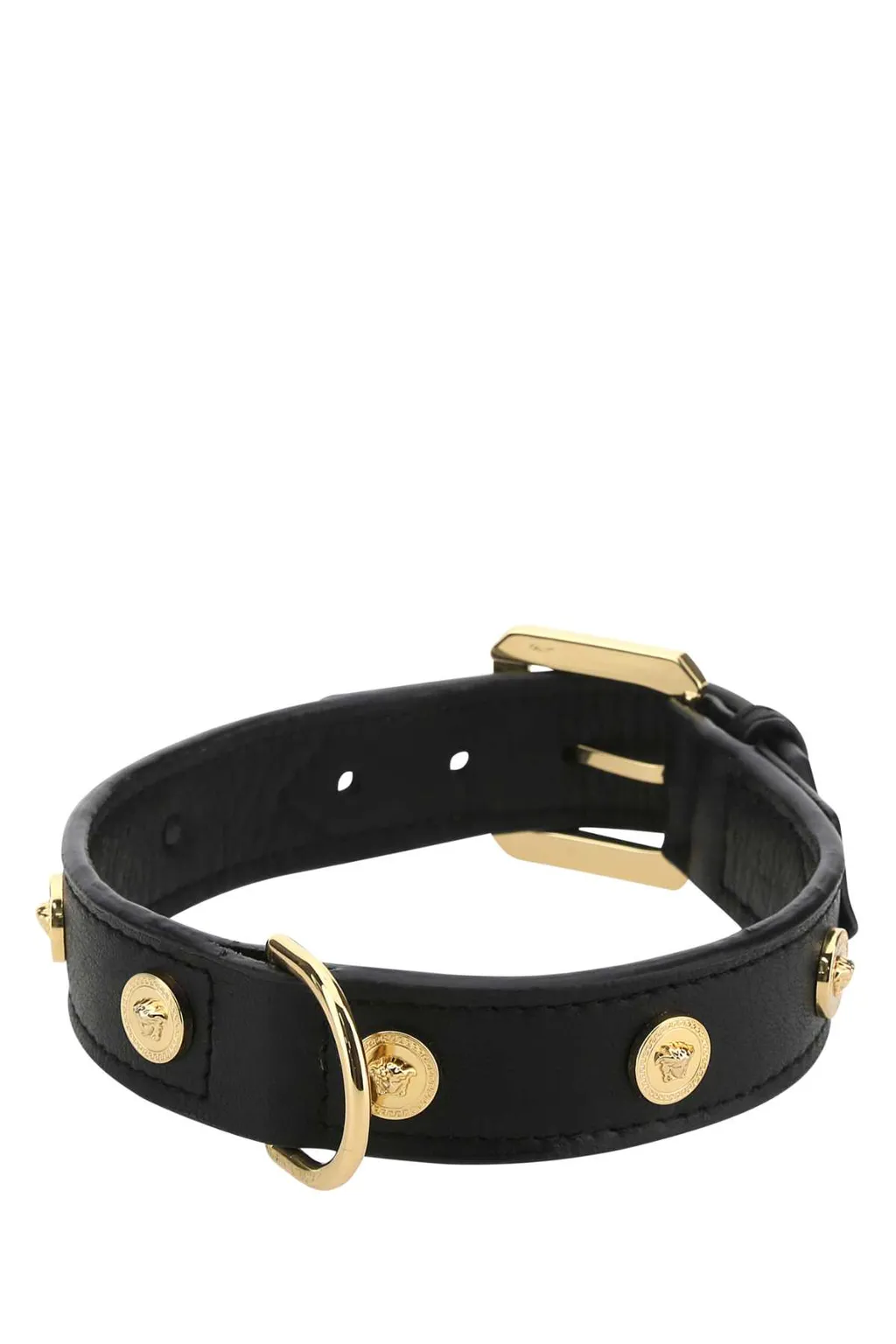 Versace Medusa Plaque Buckled Dog Collar